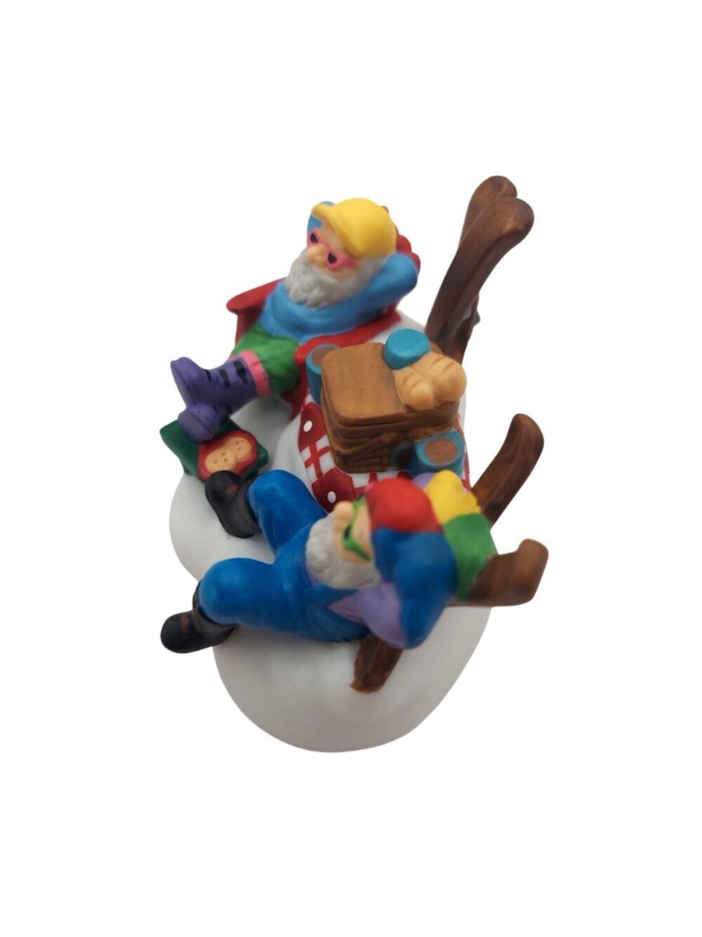 Dept 56 Figurines Set Of 3 North Pole 2000 New Year Downhill Daredevils Ski Bums - Picture 8 of 16